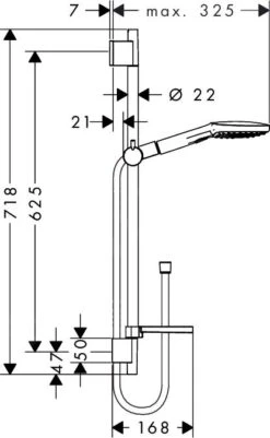 Hansgrohe Raindance Select E - Conjunto De Ducha 120, 3 Chorros, EcoSmart 9 L/min, Cromo 26622000 -Baño Suministros Tienda c1bb220cb563f1cda1038c5d