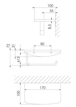 Steinberg 450 - Portarrollos Con Estante, Cromo 450 2820 -Baño Suministros Tienda c2848da29bf8f8092c19c573