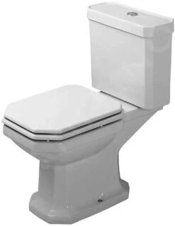 Duravit 1930 - Taza De Inodoro Completo De Pie, Desagüe Vertical, WonderGliss, Blanca 02270100001