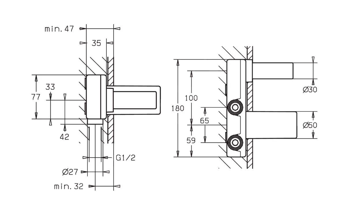 Hansa Vario - Cuerpo De Montaje Empotrado Para Grifo De Lavabo DN15 57860100 4 Hansa Vario - Cuerpo De Montaje Empotrado Para Grifo De Lavabo DN15 57860100 - Imagen 2
