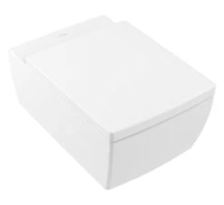 Villeroy & Boch Memento 2.0 - Inodoro Suspendido, Desagüe Posterior, DirectFlush, CeramicPlus, Blanco Alpino 4633R0R1