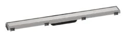 Hansgrohe RainDrain Match - Canaleta De Ducha Con Rejilla De Acero Inoxidable 800, Con Marco De Altura Ajustable, Acero Inoxidable Cepillado 56038800