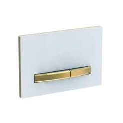 Geberit Sigma50 - Pulsador Para WC Para Descarga Doble, Blanco/latón 115.672.11.2 -Baño Suministros Tienda ca3159978e49860567ed0e51
