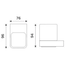 Nimco Nikau - Vaso Para Cepillos De Dientes Con Soporte, Cerámica Blanca/negro Mate NKC 30058K-90 -Baño Suministros Tienda ca9130527ab521ae99d57a15