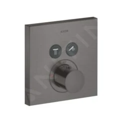 Axor ShowerSelect - Grifo Termostático Empotrado Para 2 Dispositivos, Cromo Negro Cepillado 36715340