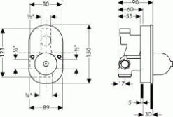 Hansgrohe Cuerpos De Montaje - Cuerpo De Montaje Para Grifo Empotrado De Bañera 31741180 -Baño Suministros Tienda cc20a4a872b8a31a73734da1