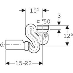 Geberit Accesorios - Tapón De Olores Para Urinario, Con Accesorios De Montaje, D 50 Mm, Salida Horizontal 152.942.11.1 -Baño Suministros Tienda d0c92ed5fbfa28ab65f25b84