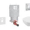 Grohe Uniset - Conjunto De Inodoro Suspendido + Inodoro Y Asiento Villeroy & Boch 38643SET-KB -Baño Suministros Tienda d149ea2c8be65af83facde45