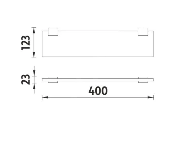 Nimco Kibo - Estante IXI, Longitud 400 Mm, Plexiglás Negro Ki-X340-C-90 4 Nimco Kibo - Estante IXI, Longitud 400 Mm, Plexiglás Negro Ki-X340-C-90 - Imagen 2