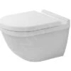 Duravit Starck 3 - Inodoro Suspendido, Asiento Softclose, Rimless, Blanco Alpino 45270900A1