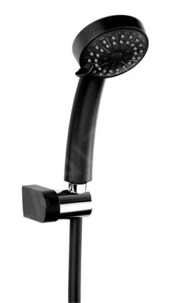 Novaservis Conjuntos De Ducha - Conjunto De Cabezal De Ducha, 3 Chorros, Soporte Y Manguera, Negro MINI869,5