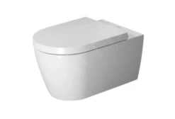 Duravit ME By Starck - Inodoro Suspendido Con Asiento Softclose, Rimless, Con WonderGliss, Blanco Alpino 45290900A11