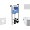 Ideal Standard ProSys - Conjunto De Módulo De Instalación En Pared, Ducha De Bidé Y Asiento TECEone, Pulsador Oleas M1, Rimless, SoftClose, Cromo ProSys120M SP60