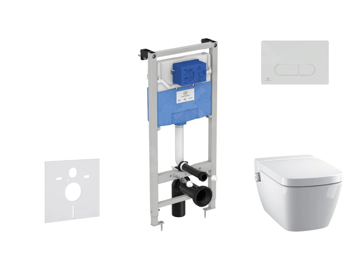 Ideal Standard ProSys - Conjunto De Módulo De Instalación En Pared, Ducha De Bidé Y Asiento TECEone, Pulsador Oleas M1, Rimless, SoftClose, Cromo ProSys120M SP60 3 Ideal Standard ProSys - Conjunto De Módulo De Instalación En Pared, Ducha De Bidé Y Asiento TECEone, Pulsador Oleas M1, Rimless, SoftClose, Cromo ProSys120M SP60