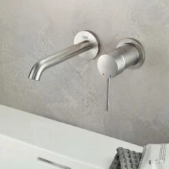 Grohe Essence - Grifo De Lavabo Empotrado M, Instalación 2 Orificios, Supersteel 19408DC1 -Baño Suministros Tienda d9efa0da2ab05686d2420bd4