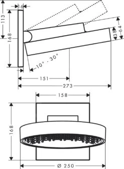 Hansgrohe Rainfinity - Rociador De Ducha 250 Con Conexión, 1jet, Cromo 26226000 -Baño Suministros Tienda dda352055b4e97df119e3262