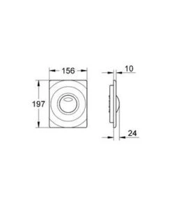 Grohe Surf - Pulsador De Descarga Cromo Mate 42302P00 -Baño Suministros Tienda de1785705f88a3b04e5352fe