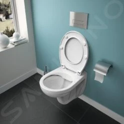 Ideal Standard ProSys - Conjunto De Módulo De Instalación Empotrado, Inodoro Y Asiento Eurovit, Pulsador Oleas M1, Rimless, SoftClose, Cromo Mate ProSys80M SP125 -Baño Suministros Tienda e0d3078dcfd44056a074f6a2