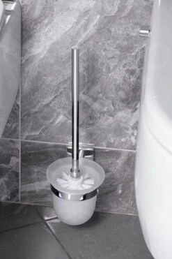 Sapho X-SQUARE - Escobilla De WC De Pared Con Soporte, Vidrio Opalino/cromo XQ301 -Baño Suministros Tienda e10f13cadef11706a172c5b1