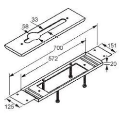 Kludi Accesorios - Placa De Montaje Para Grifo De Bañera De 3 Orificios 7614946-00 -Baño Suministros Tienda e11066b2d0676e2f037de5fe