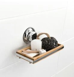 Compactor Bestlock - Jabonera Con Soporte, Bambú/cromo RAN5806 -Baño Suministros Tienda e67878b2d2b631dbc3b9449c