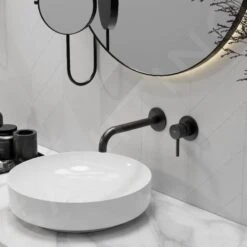 Steinberg 100 - Grifo Empotrado De Lavabo, Instalación De 2 Orificios, Negro Mate 100 1824 3 S -Baño Suministros Tienda e88d632bc5f66b2f7619fe7b