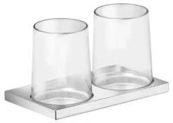 Keuco Edition 11 - Vaso Para Cepillos De Dientes Con Soporte, Cristal/cromo 11151019000