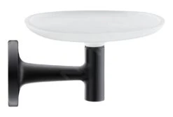Duravit Starck T - Jabonera Con Soporte, Negra/vidrio Opalino 0099334600