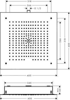 Hansgrohe Raindance E - Rociador De Ducha 400, EcoSmart 9 L/min, Cromo 26253000 -Baño Suministros Tienda edd62c86ae9a6a487dea7f28