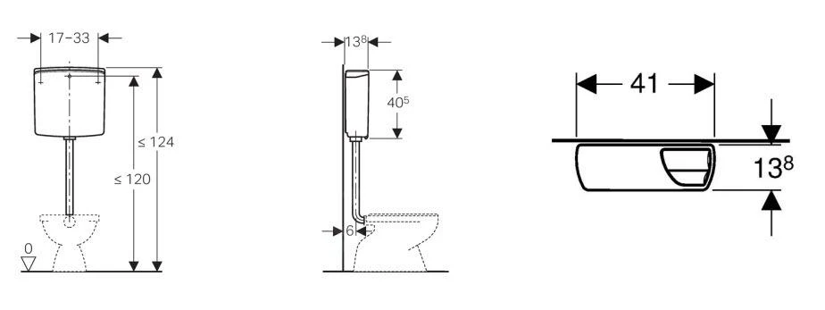 Geberit Accesorios - Cisterna De Descarga AP140, Blanco Alpino 140.305.11.1 4 Geberit Accesorios - Cisterna De Descarga AP140, Blanco Alpino 140.305.11.1 - Imagen 2