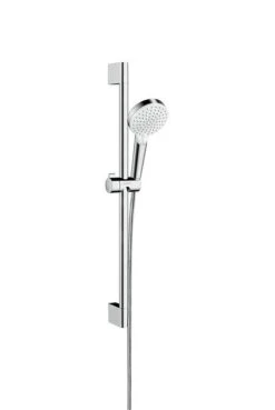 Hansgrohe Crometta - Conjunto De Ducha Vario, 100 Mm, 2 Chorros, Blanco/cromo 26532400