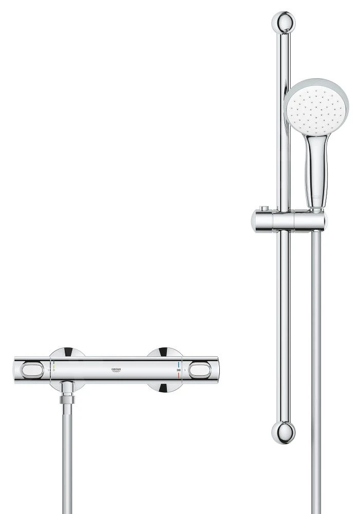 Grohe Precision Flow - Conjunto De Ducha Con Termostato De Pared, Con Barra 620 Mm, Cromo 34841000 5 Grohe Precision Flow - Conjunto De Ducha Con Termostato De Pared, Con Barra 620 Mm, Cromo 34841000 - Imagen 3