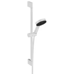 Hansgrohe Pulsify Select - Conjunto De Cabezal De Ducha, 3 Chorros, EcoSmart, Barra 669 Mm Y Manguera, Blanco Matee 24161700 -Baño Suministros Tienda faf46953db9b98041159a440