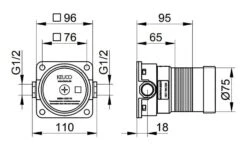 Keuco Accesorios - Cuerpo De Montaje Con Termostato Empotrado DN15 59554000170 -Baño Suministros Tienda fc2f1aab0ad851285126e5ff