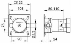 Keuco Accesorios - Cuerpo De Montaje Empotrado DN15 59556000170 -Baño Suministros Tienda fcbbbed540a47812fc694c89