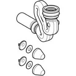 Geberit Accesorios - Tapón De Olores Para Urinario, Con Accesorios De Montaje, D 50 Mm, Salida Horizontal 152.942.11.1 -Baño Suministros Tienda fdbafdacb96050db5d7eb18b