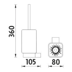 Kielle Vega - Escobilla De WC De Pared, Con Soporte, Cristal Opaco/cromo 40518010 -Baño Suministros Tienda feefc01ff9f27091a0b290c7